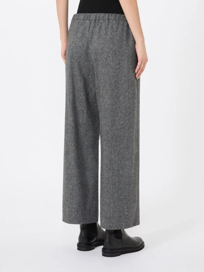 Pantalone jogging 'S MaxMara in flanella di lana Grigio Art. VINCI, foto 4 di 5