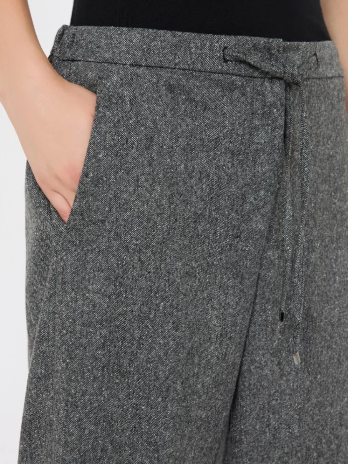 Pantalone jogging 'S MaxMara in flanella di lana Grigio Art. VINCI, foto 5 di 5