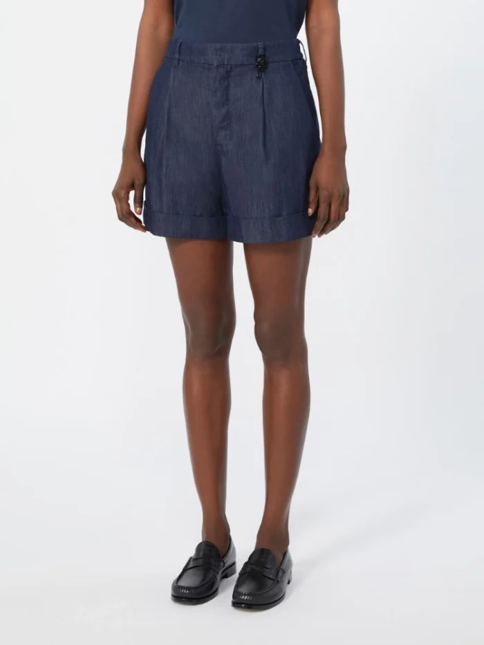 Short in denim di cotone 'S MaxMara Blu notte Art. TENUE, foto 2 di 5
