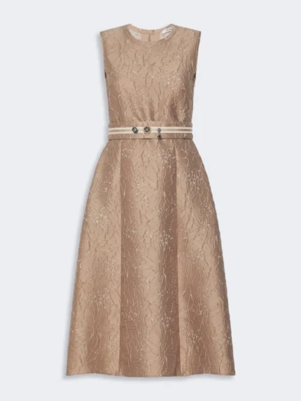 Abito midi 'S MaxMara in jacquard color Miele Art. SKIPPER