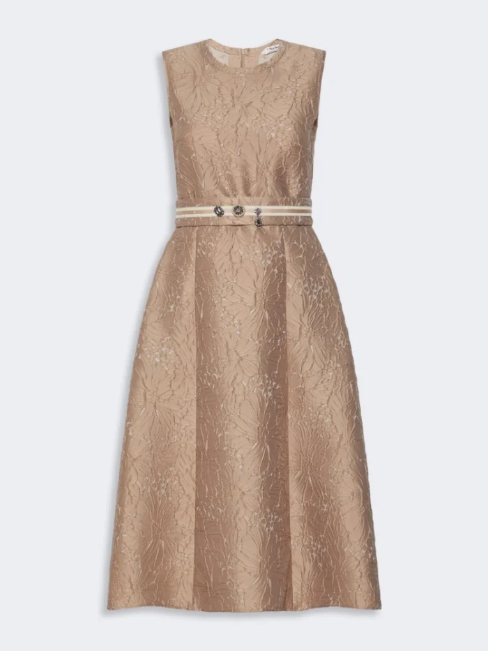 Abito midi 'S MaxMara in jacquard color Miele Art. SKIPPER, foto 1 di 5