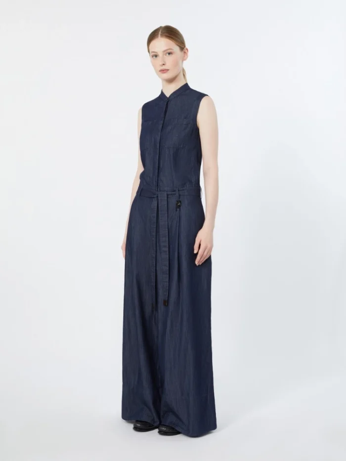 Tuta in denim 'S MaxMara di cotone Blu notte Art. ANGEL, foto 3 di 5