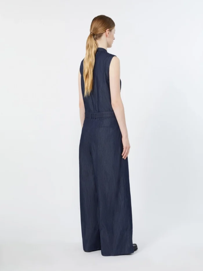 Tuta in denim 'S MaxMara di cotone Blu notte Art. ANGEL, foto 4 di 5
