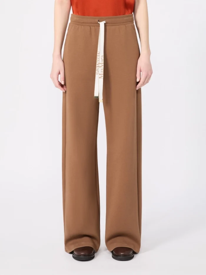 Pantalone ampio 'S Max Mara in jersey double Cammello Art. BALI, foto 3 di 4