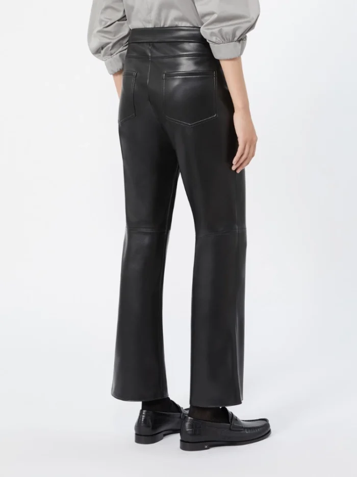 Pantalone slim fit 'S Max Mara in jersey spalmato Nero Art. SUBLIME, foto 4 di 5
