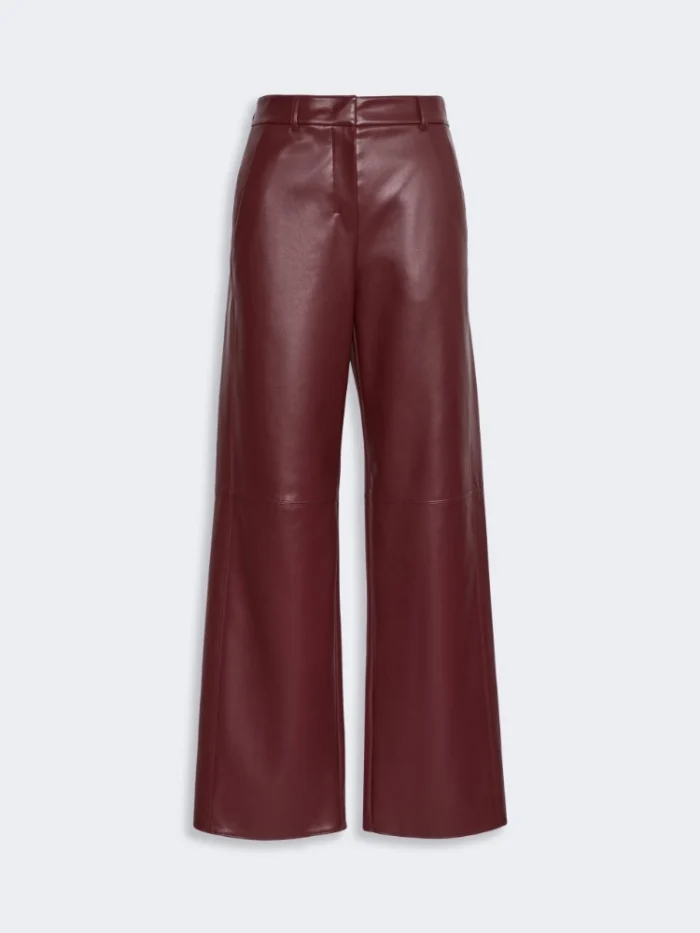 Pantalone  'S Max Mara regular in jersey spalmato Bordeaux Art. SOSPIRO, foto 1 di 4