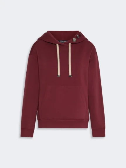 Felpa 'S Max Mara con cappuccio in jersey Bordeaux Art. AURORA