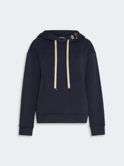 Felpa 'S Max Mara con cappuccio in jersey Blu Art. AURORA
