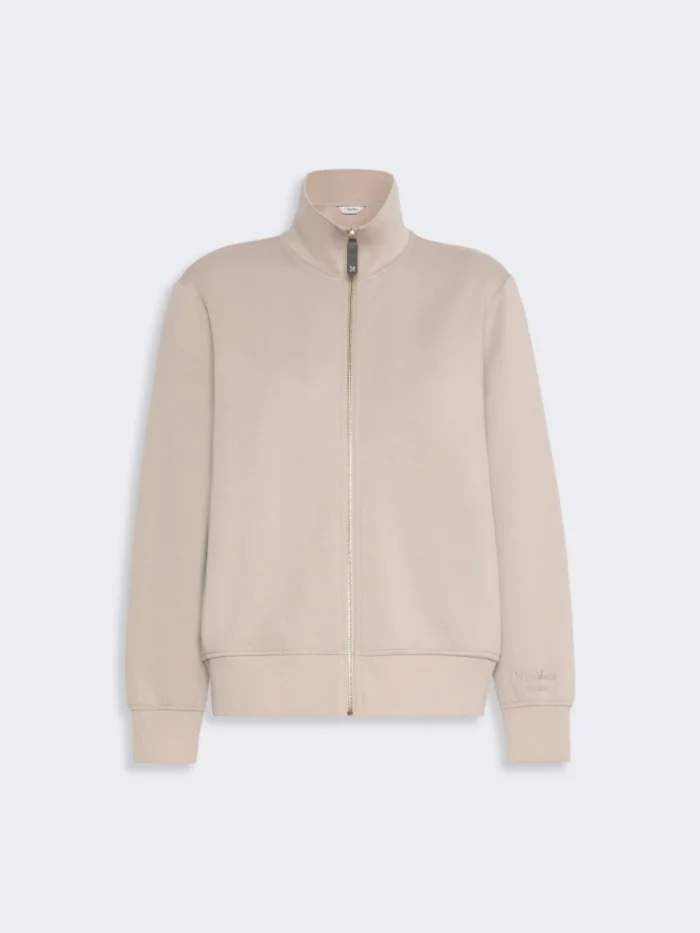 Felpa in jersey 'S Max Mara di cotone tecnico Beige Art. CAREZZA, foto 1 di 5