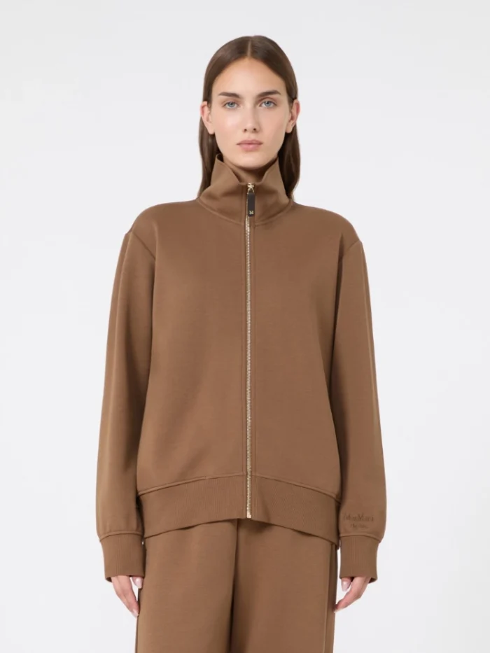 Felpa in jersey 'S Max Mara di cotone tecnico Cammello Art. CAREZZA, foto 3 di 5