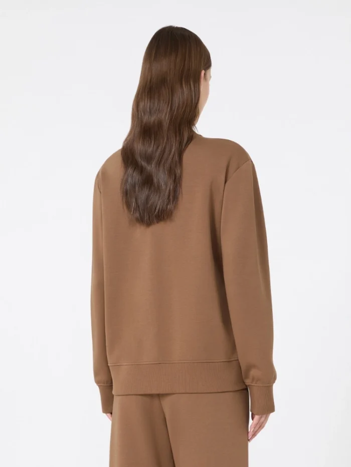 Felpa in jersey 'S Max Mara di cotone tecnico Cammello Art. CAREZZA, foto 4 di 5