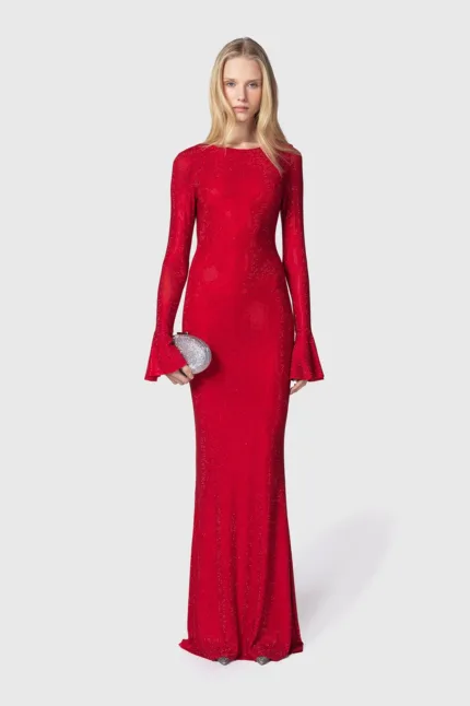 Abito Lungo Algedi Rosso Strass Twentyfourhaitch art. Algedi Rosso