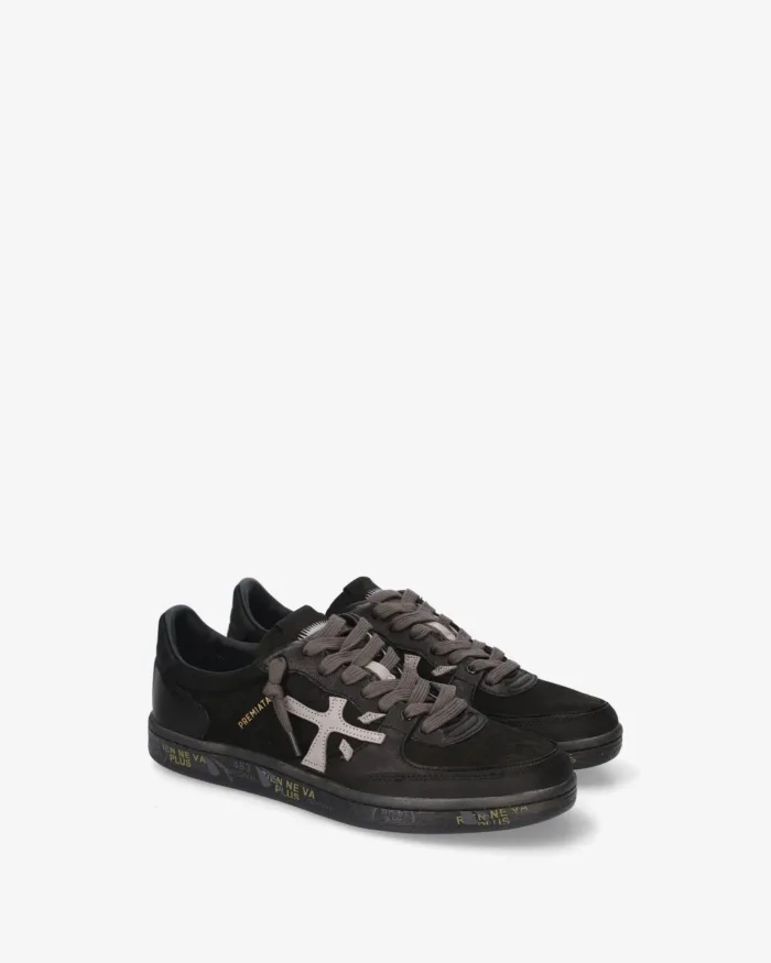 Sneakers Premiata Uomo in Pelle Nera art. BSKTCLAY 8439, foto 2 di 5