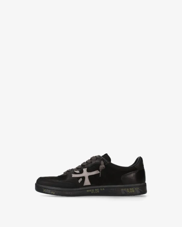 Sneakers Premiata Uomo in Pelle Nera art. BSKTCLAY 8439, foto 3 di 5