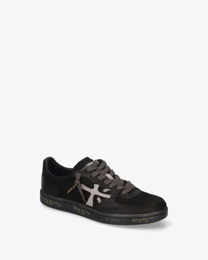 Sneakers Premiata Uomo in Pelle Nera art. BSKTCLAY 8439, foto 4 di 5