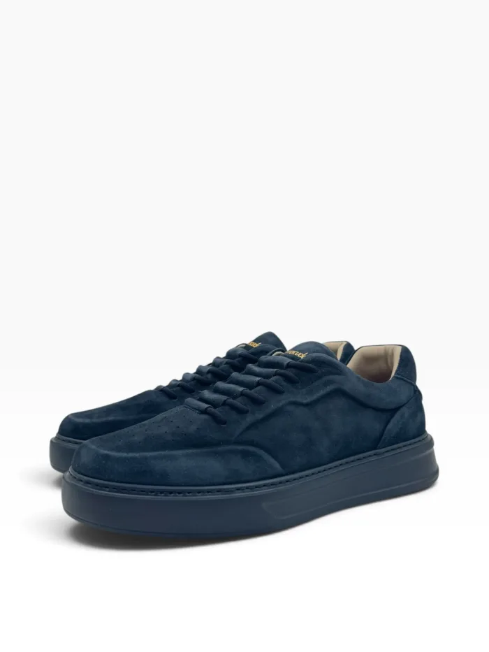 Sneakers Uomo Barracuda Phoenix in Camoscio Blu e Fondo Blu art. BU3510A V2703 Suede Pilota, foto 3 di 4
