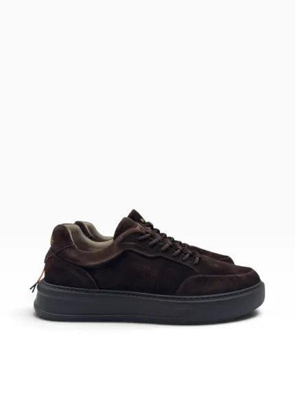 Sneakers Uomo Barracuda Phoenix in Camoscio Testa di Moro e Fondo in Tinta art. BU3510A V3011 Suede Pepe