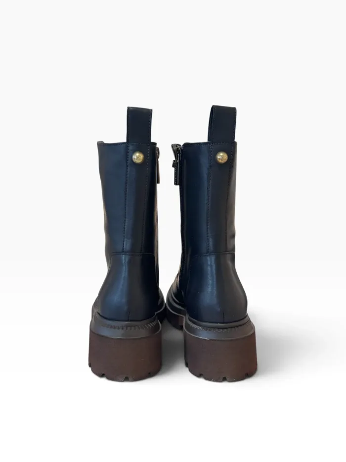 Anfibi Lorenzo Mari in Pelle Testa di Moro Fondo Bronzo H 6 cm art. Charlotte 02, foto 5 di 5