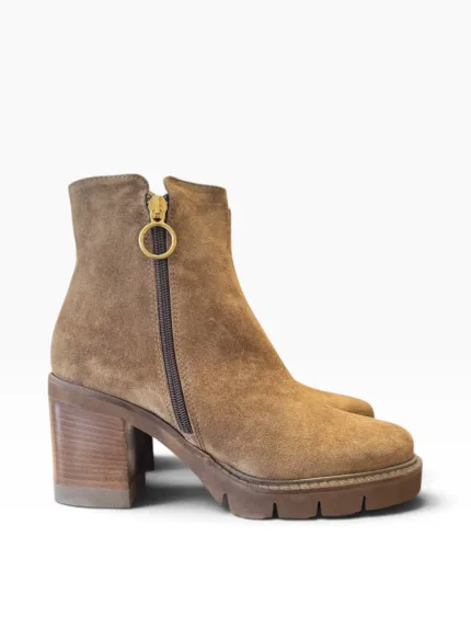 Tronchetto Luca Grossi In Camoscio Tortora Con Doppia Cerniera H 8 cm art. K202T Sensory Farro