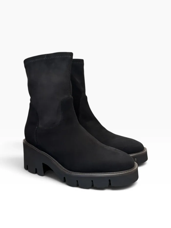 Tronchetto Luca Grossi In Camoscio Nero Con Cerniera H 6 cm art. K839T Camoscio Nero, foto 2 di 5