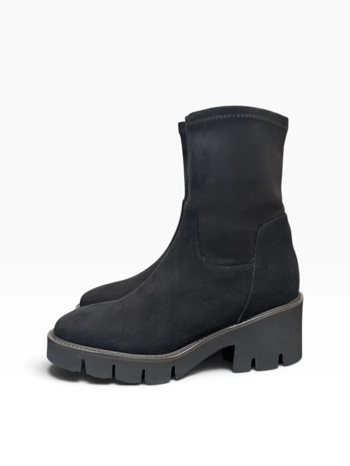 Tronchetto Luca Grossi In Camoscio Nero Con Cerniera H 6 cm art. K839T Camoscio Nero, foto 4 di 5