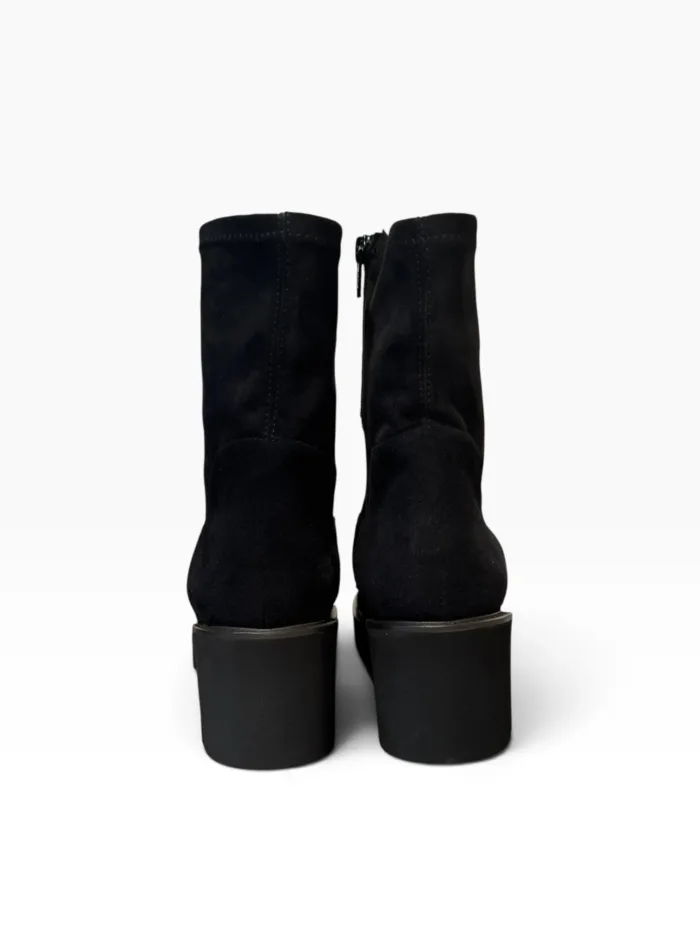 Tronchetto Luca Grossi In Camoscio Nero Con Cerniera H 6 cm art. K839T Camoscio Nero, foto 5 di 5