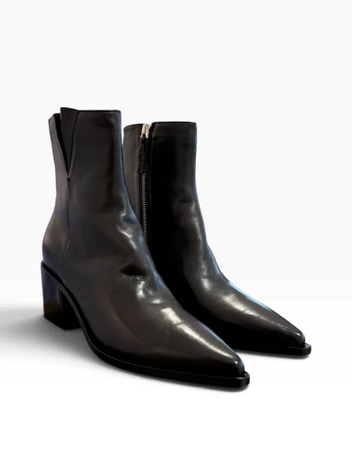 Stivaletto Pomme D'Or in Pelle Nera Tacco 6 cm art. 6239 GLOVE NERO CUOIO NERO+GOCCIA, foto 2 di 4