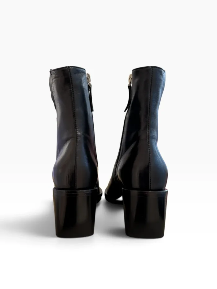Stivaletto Pomme D'Or in Pelle Nera Tacco 6 cm art. 6239 GLOVE NERO CUOIO NERO+GOCCIA, foto 4 di 4