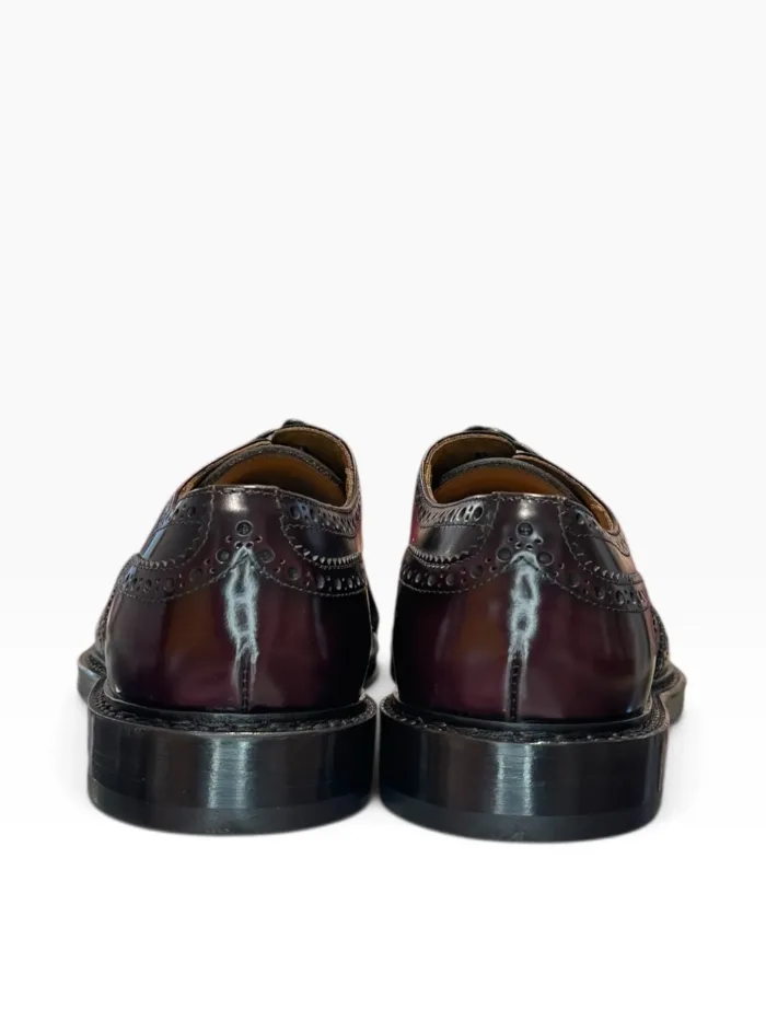 Stringata Derby Brogue Doucal's Uomo in Vitello Spazzolato Bordeaux Fondo Cuoio art. DU1367SIEWUF007TL01, foto 4 di 4