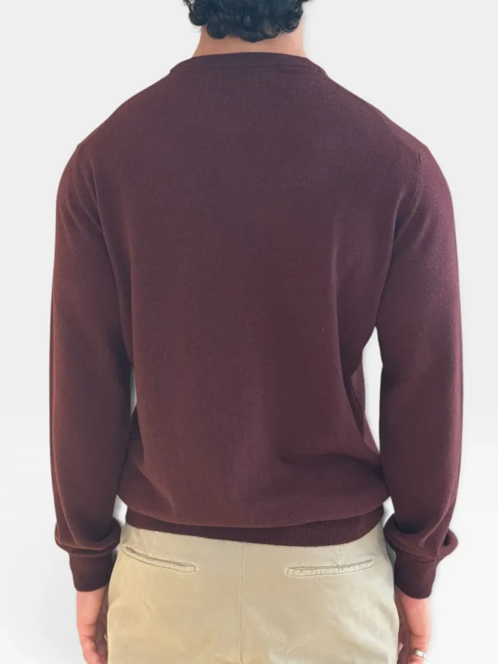 Maglione Girocollo Filippo De Laurentiis in Misto Lana Cashmere Bordeaux art. GC1ML WC12R 380, foto 2 di 2