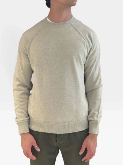 Felpa In Maglia Girocollo Filippo De Laurentiis in Misto Lana Cashmere Tortora Chiaro art. GC1MLR2A WC12R 040