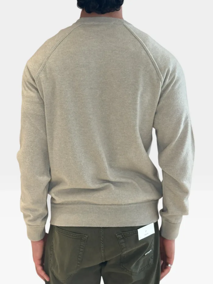 Felpa In Maglia Girocollo Filippo De Laurentiis in Misto Lana Cashmere Tortora Chiaro art. GC1MLR2A WC12R 040, foto 2 di 2