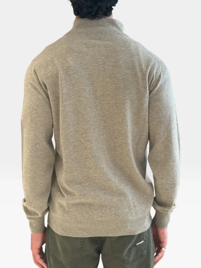Cardigan Full Zip Filippo De Laurentiis in Misto Lana Cashmere Beige Art. FZ1ML WC12R 061 Sabbia, foto 2 di 3