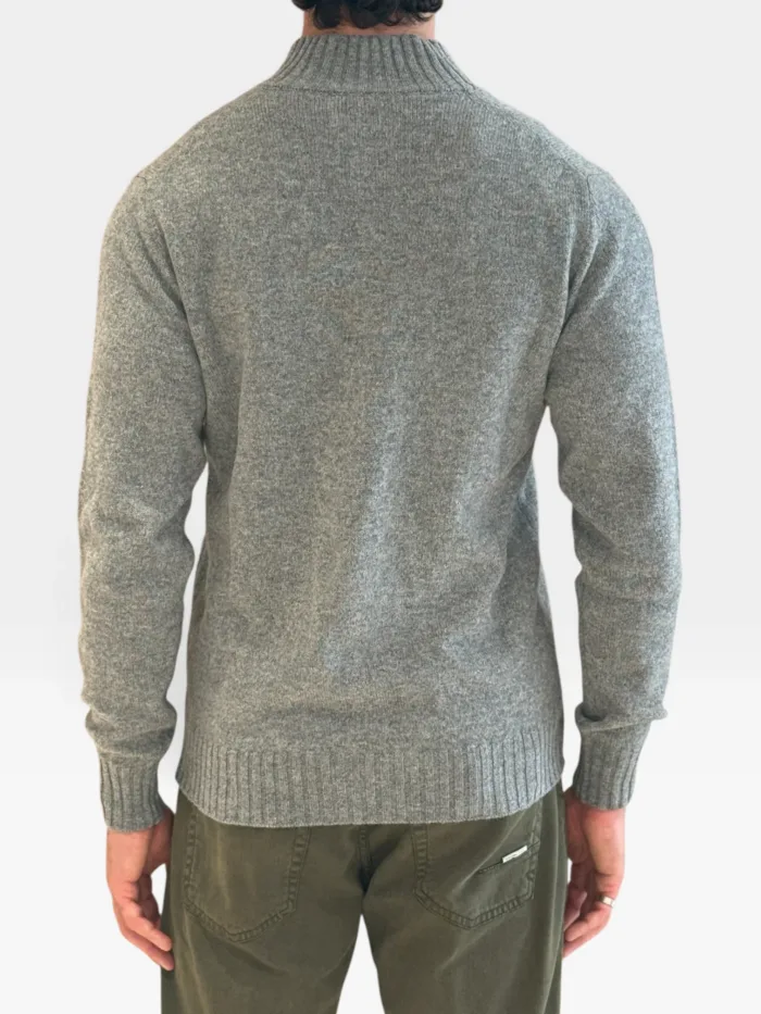 Cardigan Bluson Full Zip Filippo De Laurentiis in Misto Lana Cashmere Grigio Topo art. FZ3ML WC7R 940, foto 2 di 2
