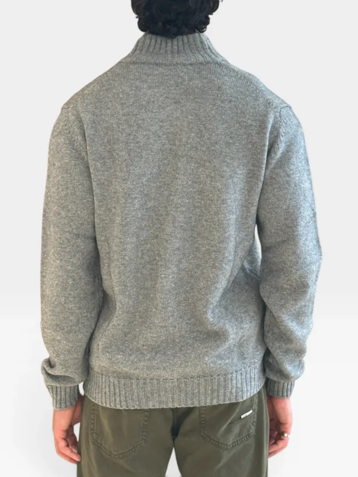 Cardigan Full Zip Della Ciana Misto Cashmere Grigio Medio art. DC2-18596 971 GRIGIO MEDIO, foto 2 di 2