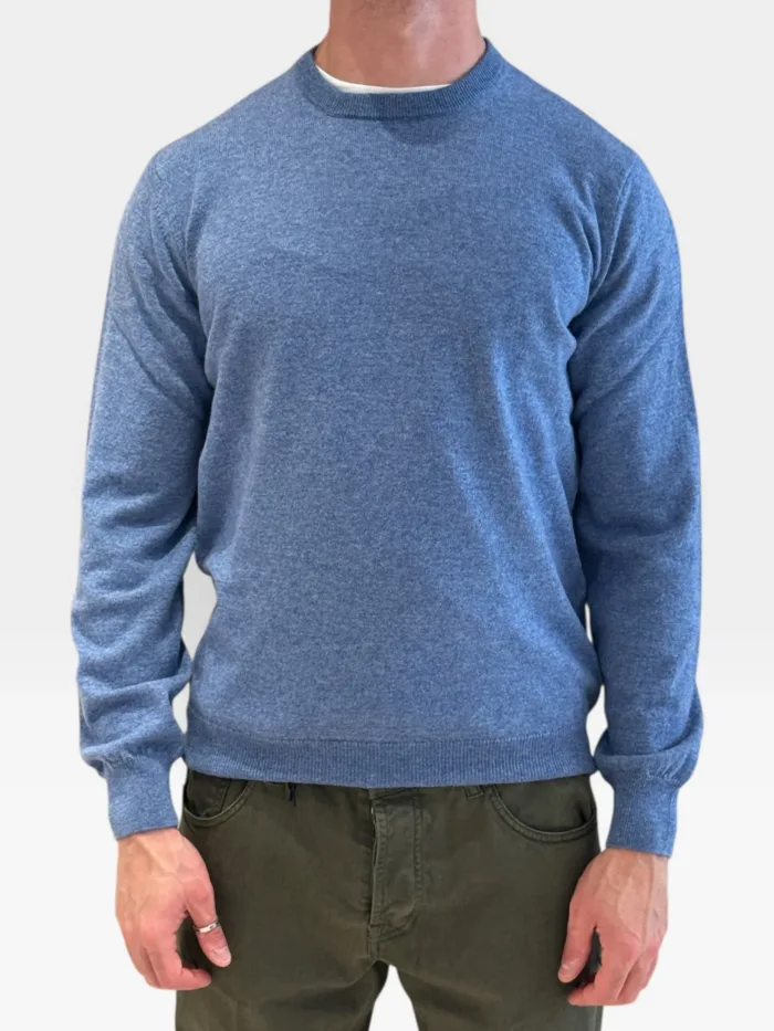 Maglione Girocollo Filippo De Laurentiis in Misto Lana Cashmere Carta da Zucchero art. GC1ML WC12R 871, foto 1 di 2