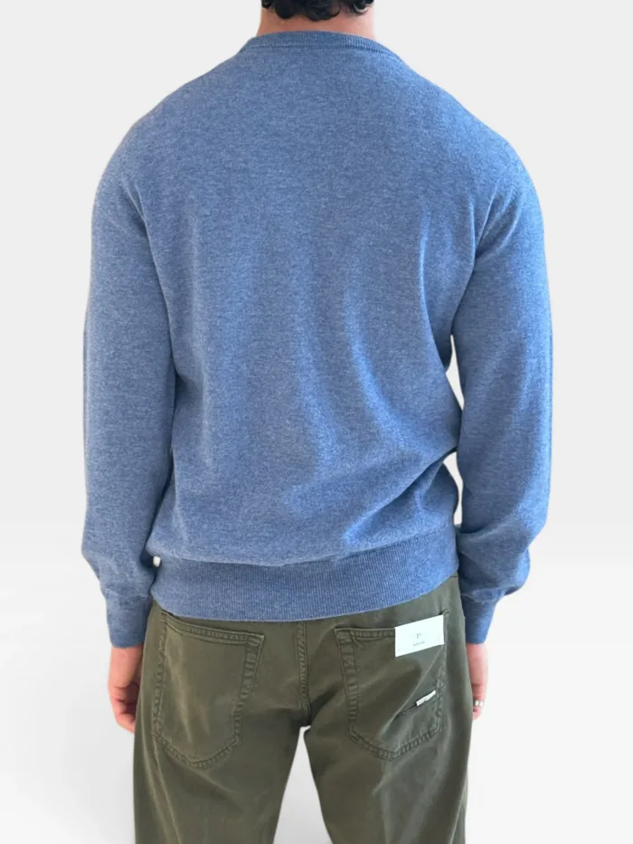 Maglione Girocollo Filippo De Laurentiis in Misto Lana Cashmere Carta da Zucchero art. GC1ML WC12R 871, foto 2 di 2