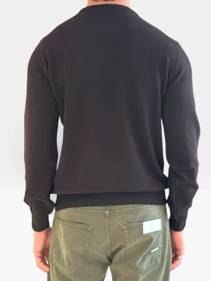 Maglione Girocollo Filippo De Laurentiis in Misto Lana Cashmere Testa di Moro art. GC1ML WC12R 289, foto 2 di 2