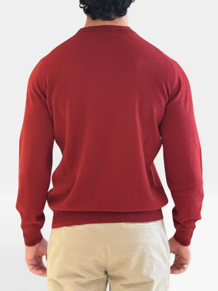 Maglione Girocollo Filippo De Laurentiis in Misto Lana Cashmere Bordeaux art. GC1ML WC12R 371, foto 2 di 2
