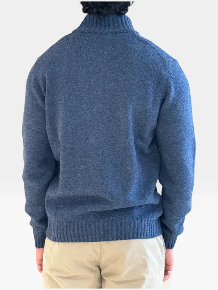 Cardigan Full Zip Della Ciana Misto Cashmere Blu Jeans art. DC2-18596 520 Jeans, foto 2 di 2