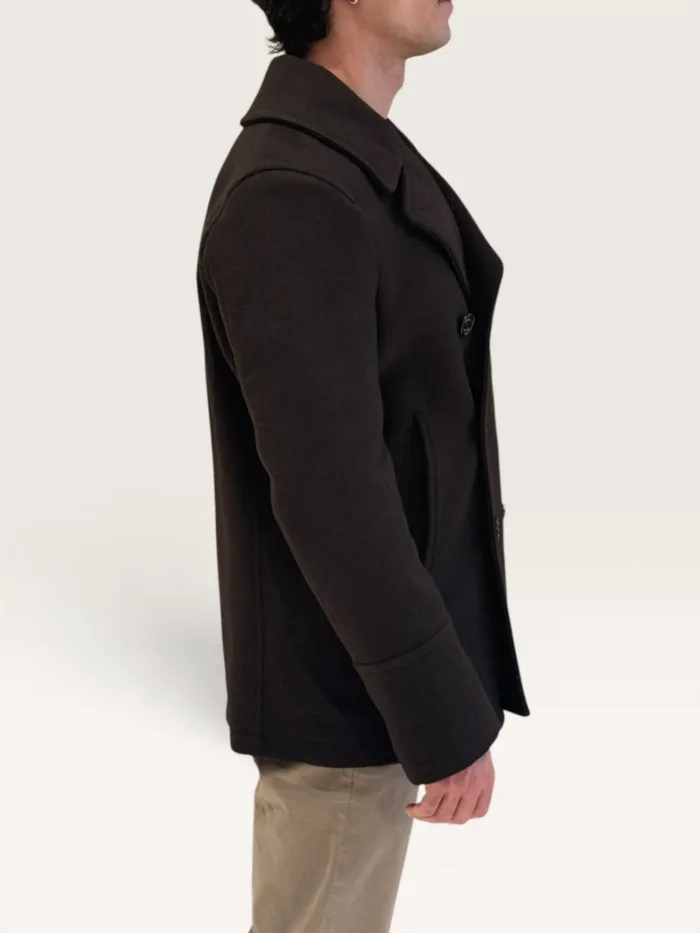 Giaccone Peacoat Sealup Amalfi Testa di Moro in Misto Cashmere art. 500094 7627 Col 29, foto 2 di 3