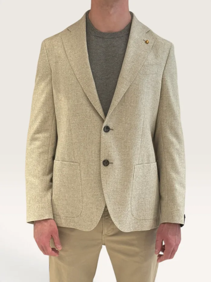 Giacca Latorre Beige in Lana Drop 4 Art. F44 QK0454/400, foto 1 di 3