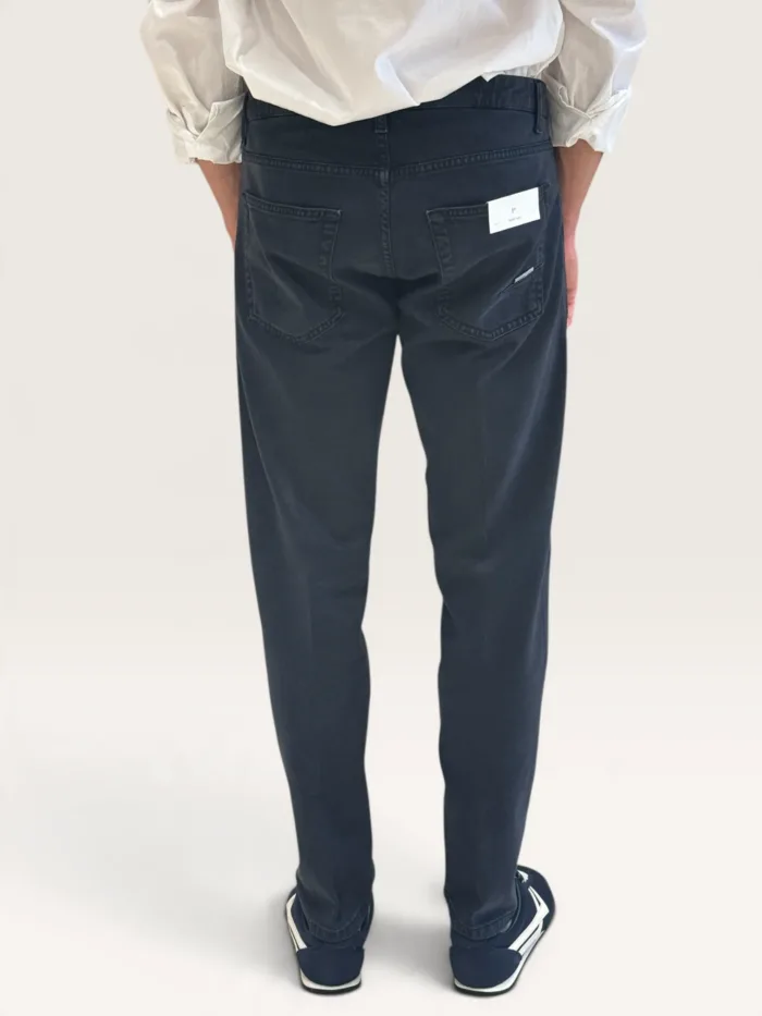 Pantalone Cinque Tasche in Caldo Cotone Elasticizzato One More Size Michael Coal Navy art. David 2989, foto 3 di 3