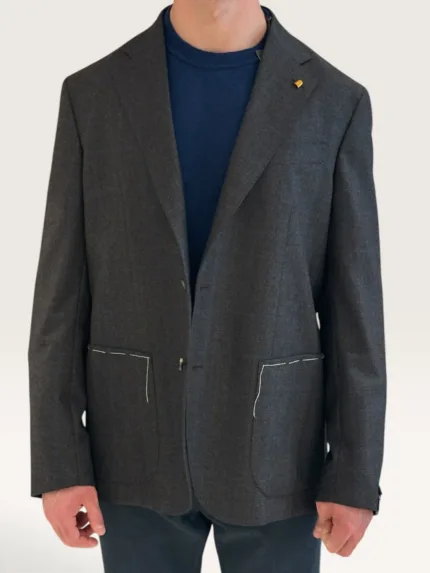 Giacca Latorre Check Testa di Moro in Lana Vitale Barberis Canonico Drop 4 Art. F44 QK0614/500