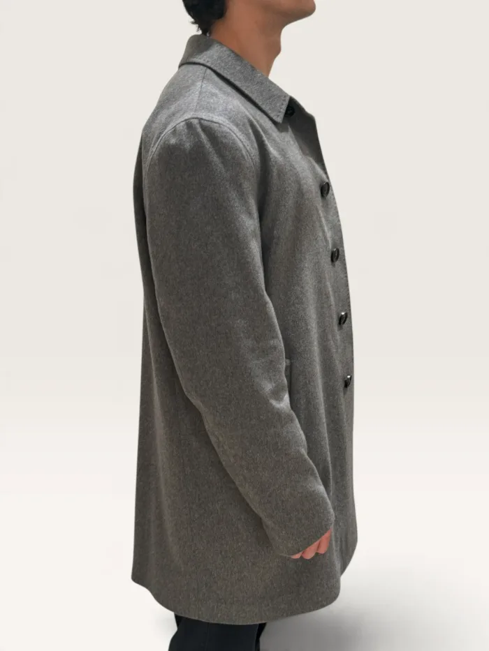 Cappottino Uomo Richard Smith in Misto Cashmere Grigio Medio Art Eleven, foto 2 di 3