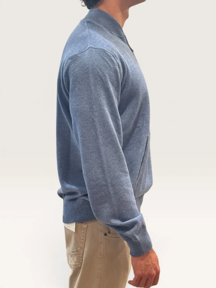 Blouson Full Zip Filippo De Laurentiis in Misto Cashmere Carta da Zucchero art. BZ1ML3AT WC12F 871, foto 2 di 3