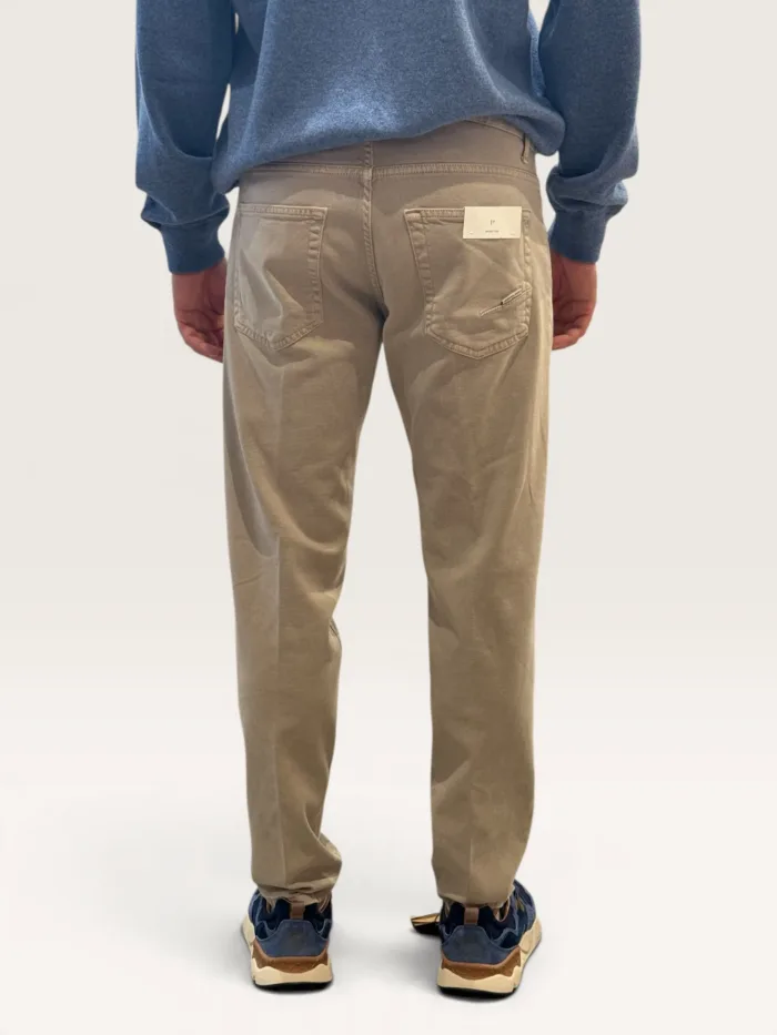 Pantalone Cinque Tasche in Caldo Cotone Elasticizzato One More Size Michael Coal Beige Sabbia art. David 2989, foto 3 di 3