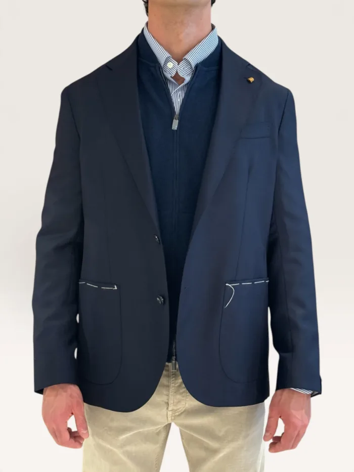 Giacca Latorre Blu Notte in Tessuto Loro Piana Australis Drop 4 Art. F44 UK0655/100, foto 1 di 3