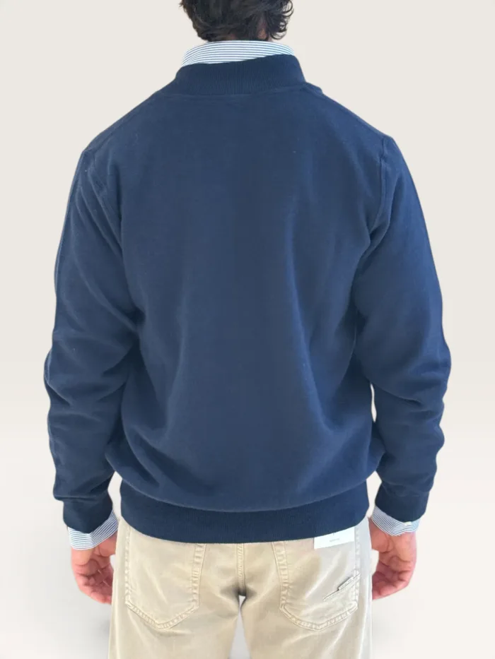 Blouson Full Zip Filippo De Laurentiis in Misto Cashmere Blu art. BZ1ML3AT WC12F 891, foto 3 di 3