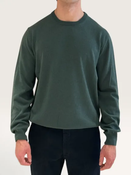 Maglione Girocollo Filippo De Laurentiis in Misto Lana Cashmere Verde art. GC1ML WC12R 680